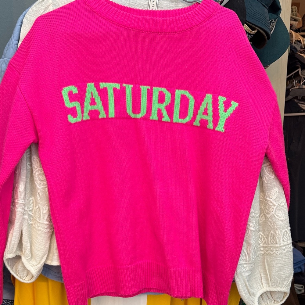 English Factory Pink 'Saturday' Sweater